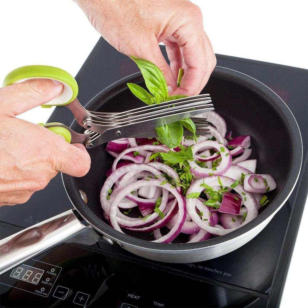 Ciseaux de Cuisine à 5 Lames –Gagner du temps et cuisiner comme un pro !