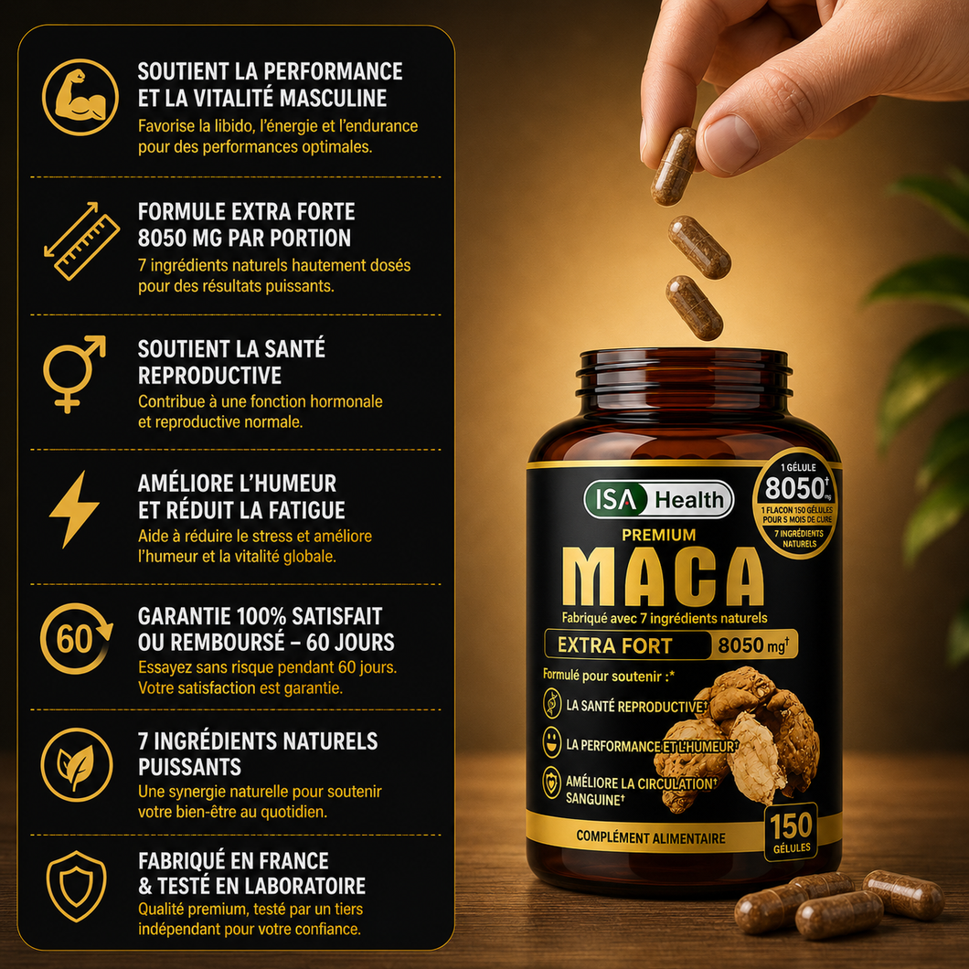 Premium Maca Extra Fort | Performance Intime & Vitalité Masculine