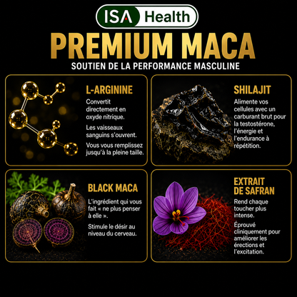 Premium Maca Extra Fort | Performance Intime & Vitalité Masculine