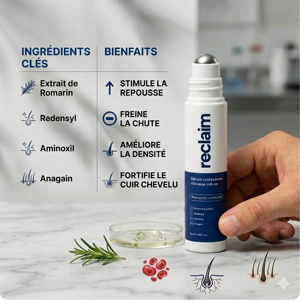 Sérum roll-on Retrouvez des cheveux plus denses, plus forts et plus confiants.