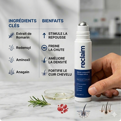 Sérum roll-on Retrouvez des cheveux plus denses, plus forts et plus confiants.