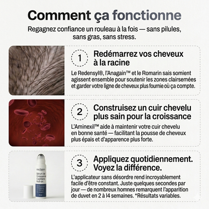 Sérum roll-on Retrouvez des cheveux plus denses, plus forts et plus confiants.