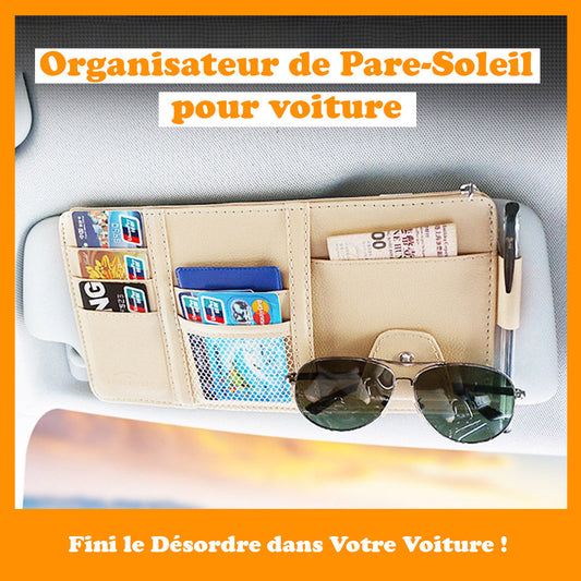 Organisateur de Pare-Soleil pour Voiture– Fini le Désordre dans Votre Voiture !
