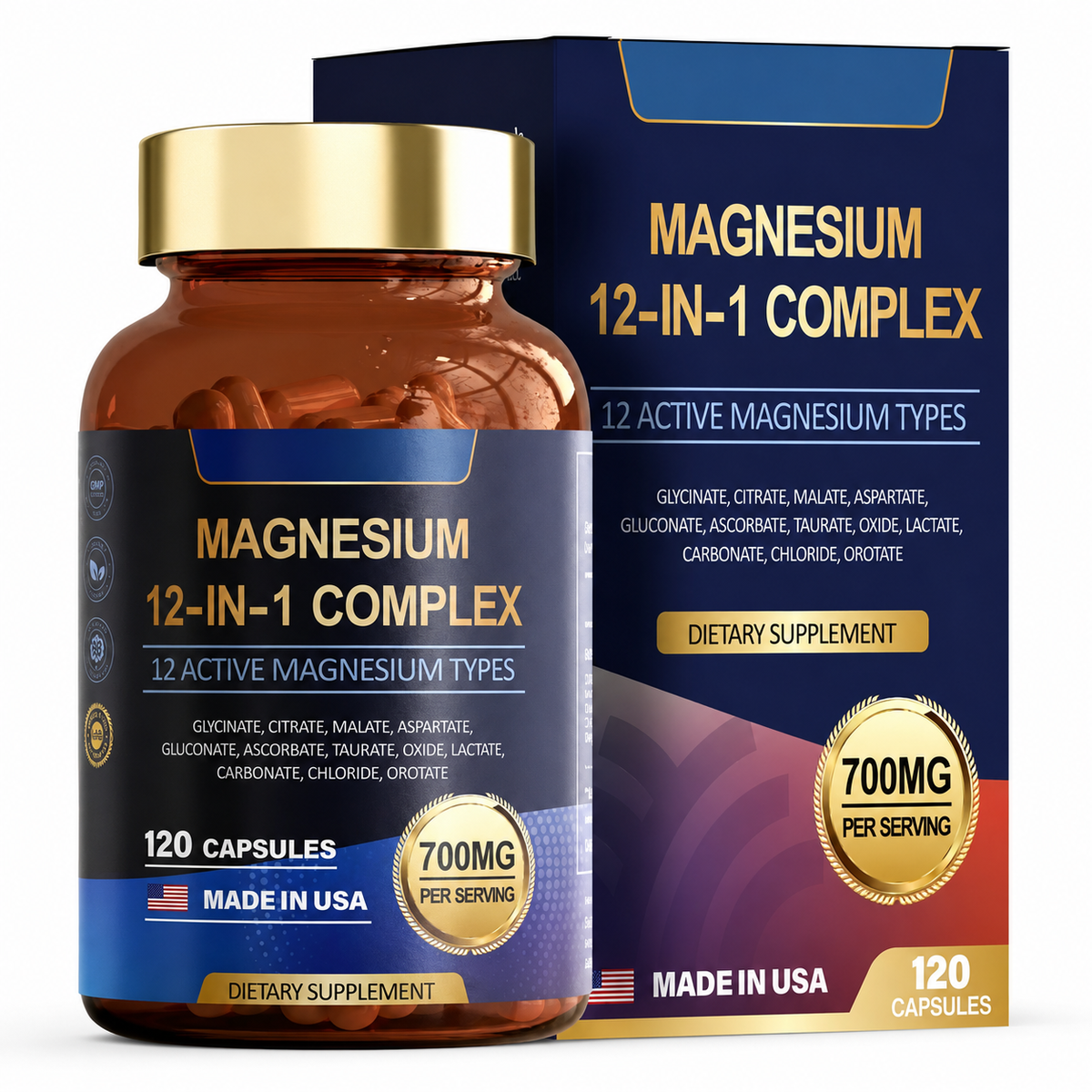 Magnésium Complexe 12 en 1 Retrouvez votre énergie, réduisez la fatigue et soutenez votre organisme au quotidien.