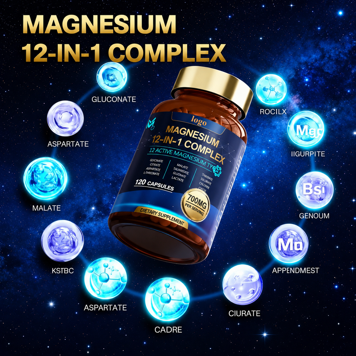 Magnésium Complexe 12 en 1 Retrouvez votre énergie, réduisez la fatigue et soutenez votre organisme au quotidien.