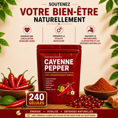Gélules de piment de cayenne (240 gélules)