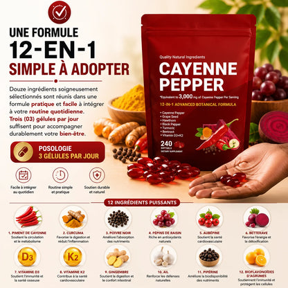 Gélules de piment de cayenne (240 gélules)