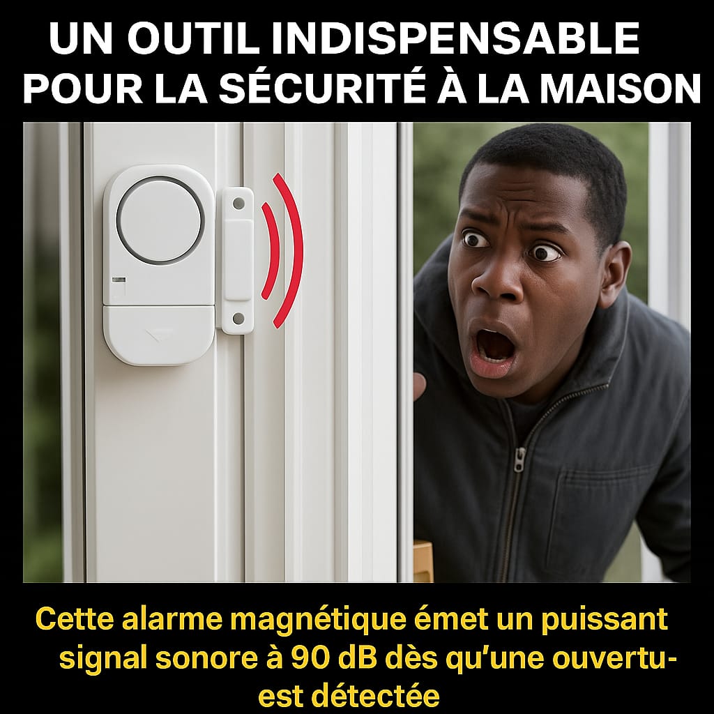 Alarme Sécurité Express 90 dB – Protégez votre maison ou boutique en 5 secondes !