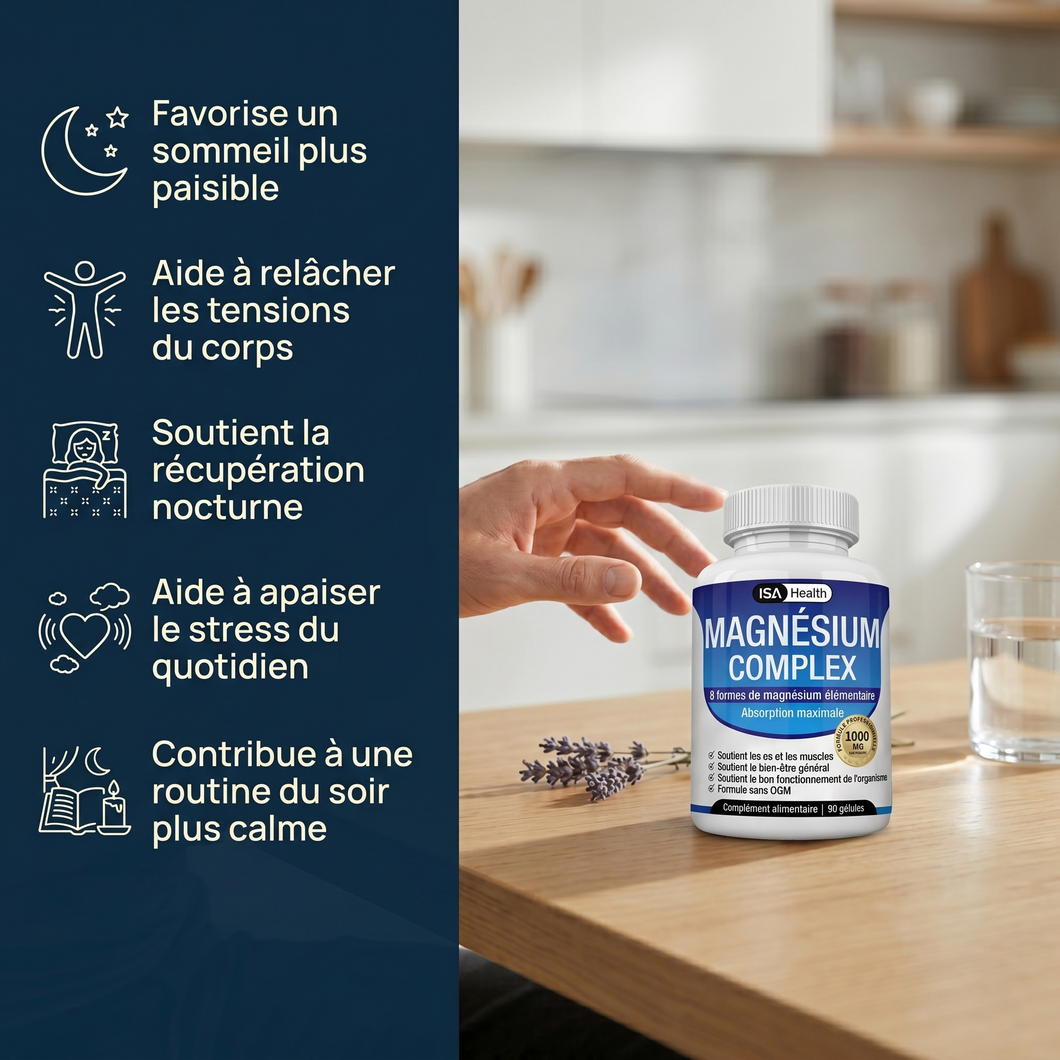Magnésium Complex 8-en-1 | Retrouvez votre énergie, réduisez la fatigue et soutenez votre organisme au quotidien.