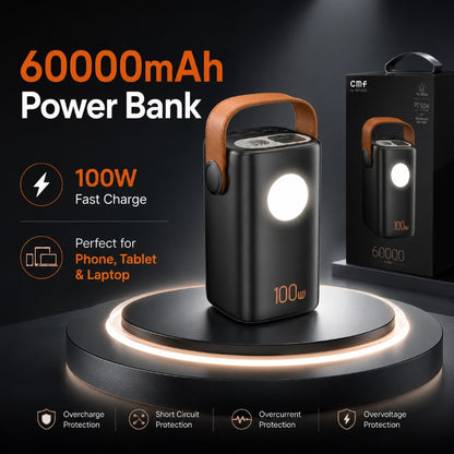 POWER BANK 60 000 mAh—une réserve d’énergie disponible chez vous lorsque le courant se coupe.