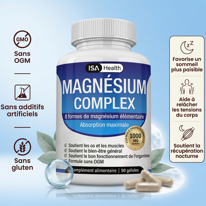 Magnésium Complex 8-en-1 | Retrouvez votre énergie, réduisez la fatigue et soutenez votre organisme au quotidien.