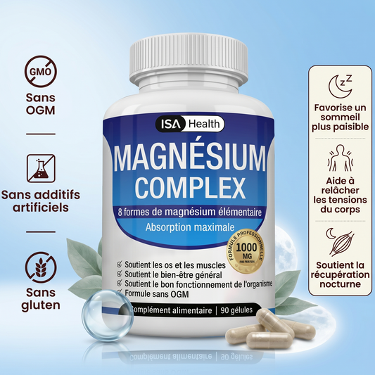 Magnésium Complex 8-en-1 | Retrouvez votre énergie, réduisez la fatigue et soutenez votre organisme au quotidien.