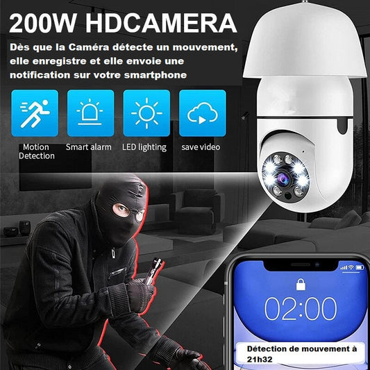 Caméra de Sécurité Wi-Fi 360° avec Vision Nocturne – Sécurisez votre Foyer ou Commerce en Toute Simplicité