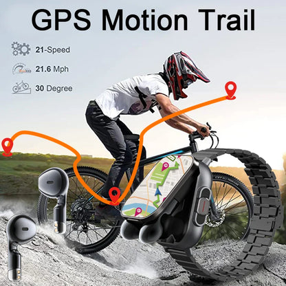 🕒 FusionLife™ –🎧 Montre connectée + Écouteurs Bluetooth intégrés