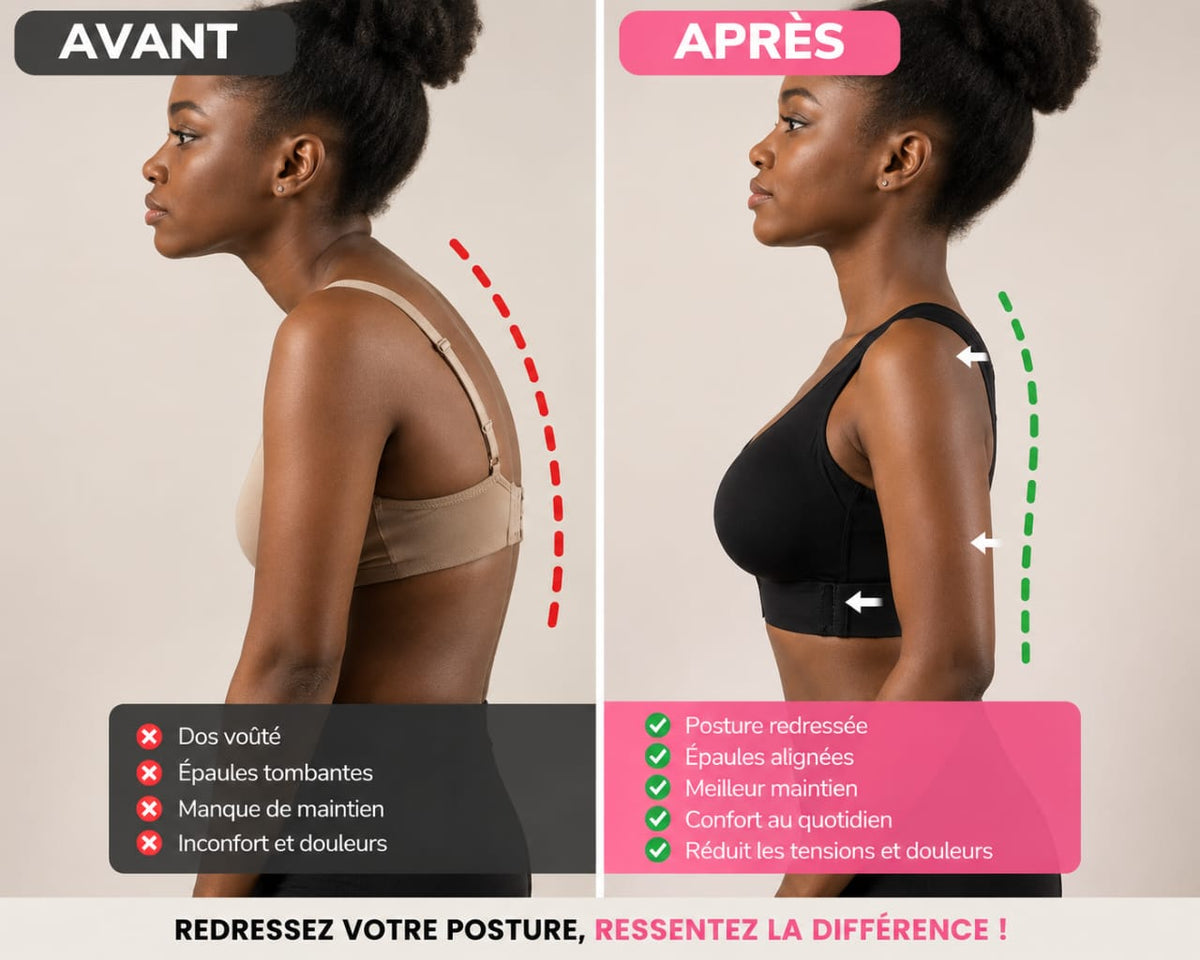 Soutien-Gorge Correcteur de Posture Soutenez votre poitrine. Retrouvez une allure plus droite.