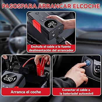 🚗 Booster de Batterie Multifonction 4 en 1 – Ne restez plus jamais bloqué sur la route ! (