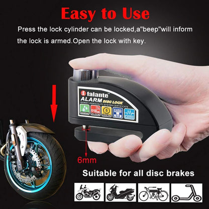 Cadenas antivol à alarme Protégez votre moto contre les tentatives de vol gb